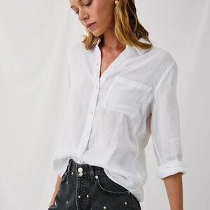 Rails Ellis Button Up Shirt, White, S